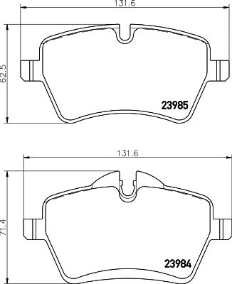 HELLA PAGID 8db355016041 -  Комплект тормозных колодок, дисковый тормоз